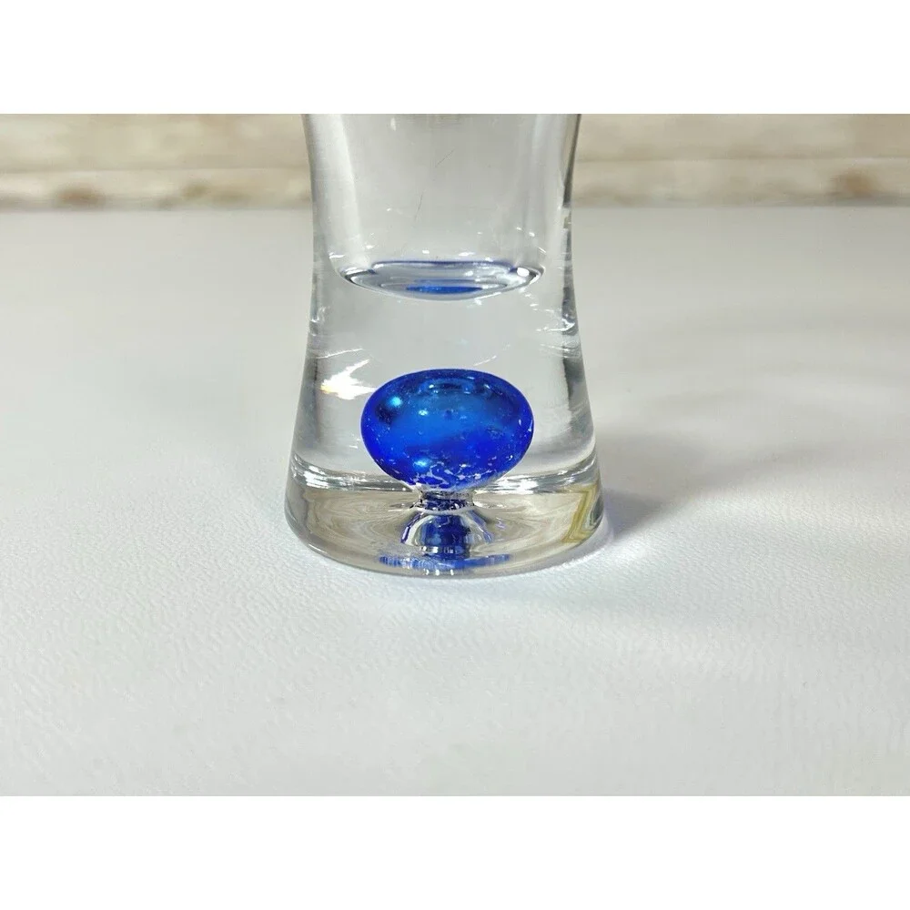 Ciroc Vodka Etched Tapered Cocktail Glass 6 oz Blue Bubble Base 5